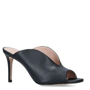 Kurt Geiger Broadwick Leather Mules Black Peep Toe | EU 36
